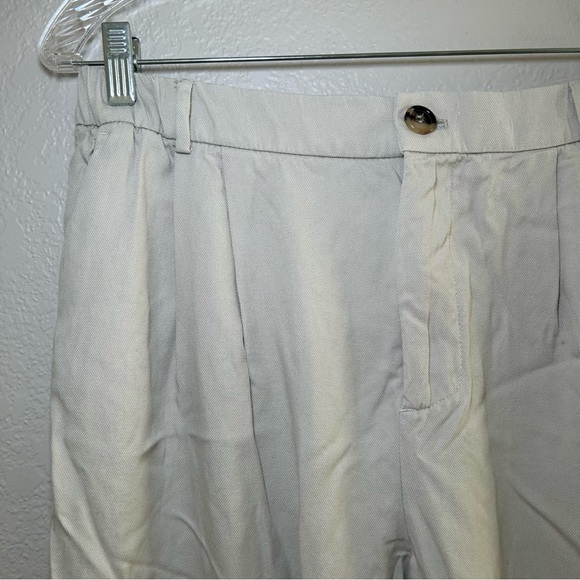 Zara Women's Beige Trousers Women’s Large Summer Minimal Career Office Basic - Picture 2 of 6